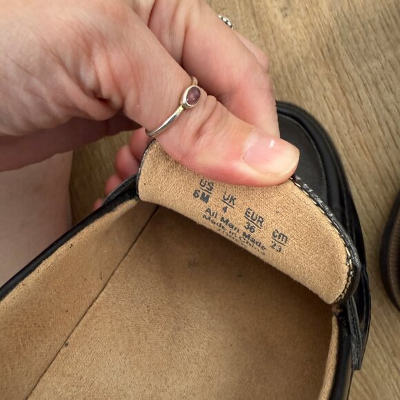 Naturalizer Zoren Loafers Black Vegan Patent Leather Minimalist Simple 6 - Picture 7 of 11